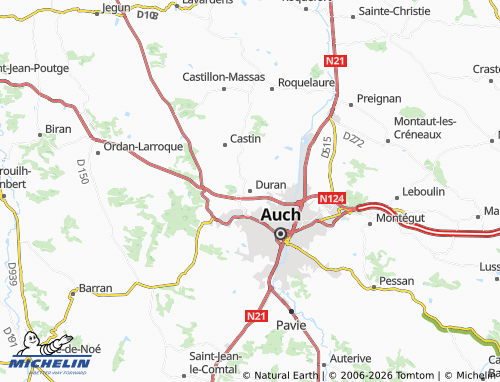 MICHELIN Duran map - ViaMichelin