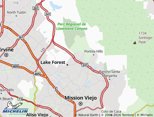 Carte MICHELIN Foothill Ranch - ViaMichelin