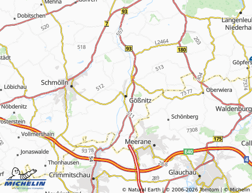 MICHELIN Gößnitz map - ViaMichelin