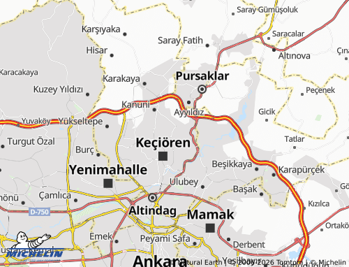 Mappa MICHELIN Köşk - ViaMichelin