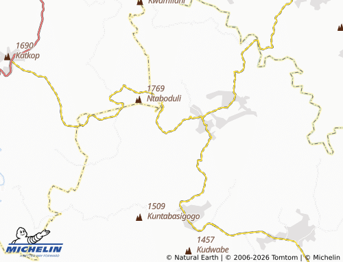 MICHELIN-Landkarte Ntaboduli - ViaMichelin