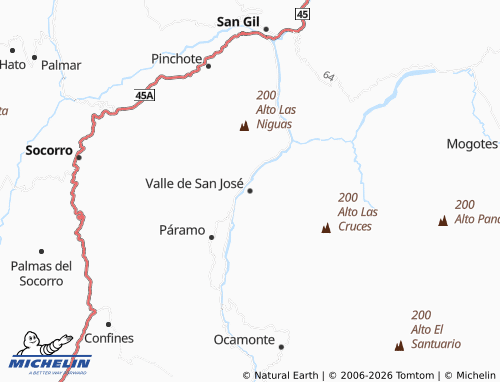 Mapa MICHELIN Valle de San José - ViaMichelin
