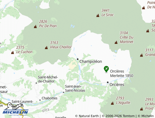 MICHELIN Champoléon map - ViaMichelin
