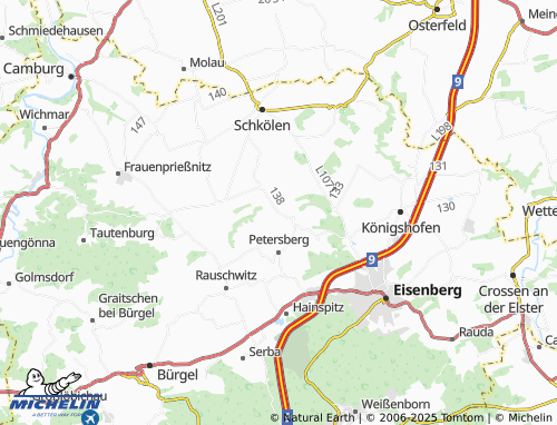 Mapa MICHELIN Tünschütz - ViaMichelin