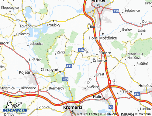 Mappa MICHELIN Kyselovice - ViaMichelin