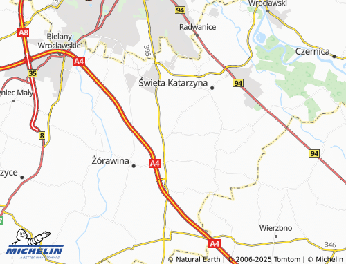 MICHELIN Ozorzyce map - ViaMichelin