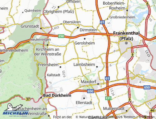 MICHELIN Weisenheim am Sand map - ViaMichelin