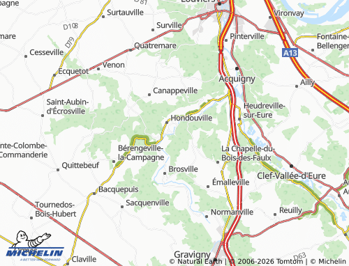 MICHELIN La Vacherie map - ViaMichelin