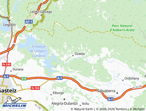 MICHELIN Ozaeta map - ViaMichelin