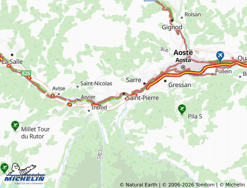 Carte MICHELIN Saint-Pierre - ViaMichelin