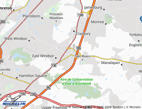 Mappa MICHELIN Hightstown - ViaMichelin