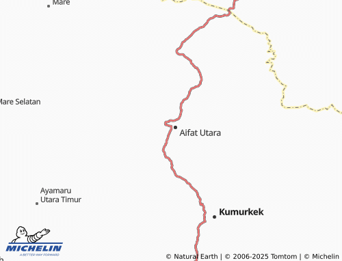 MICHELIN Ayawasi Selatan map - ViaMichelin