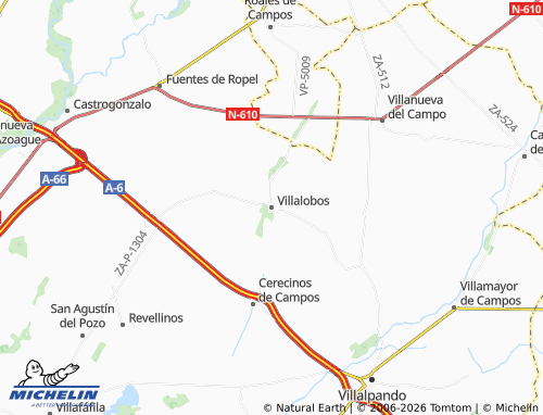MICHELIN Villalobos map - ViaMichelin