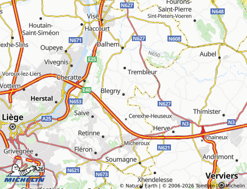 Mappa MICHELIN Blegny - ViaMichelin
