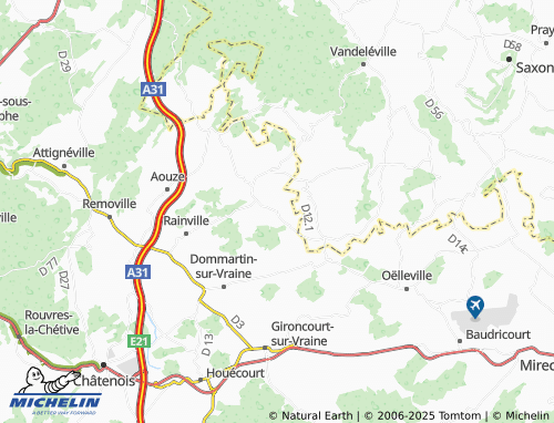 MICHELIN Maconcourt map - ViaMichelin