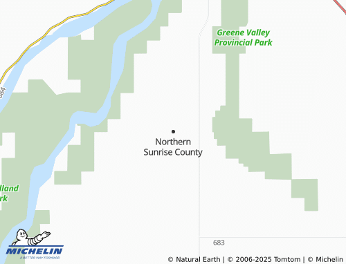MICHELIN Northern Sunrise County map - ViaMichelin