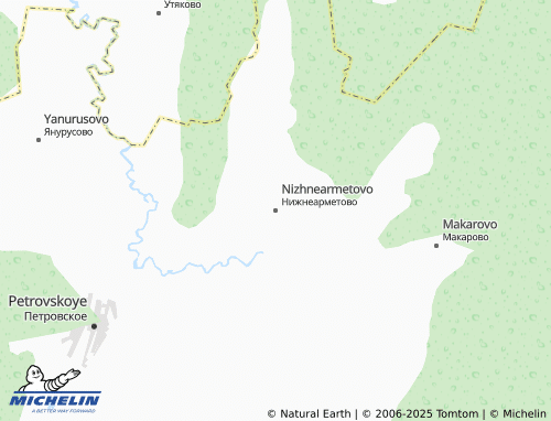 MICHELIN Nizhnearmetovo map - ViaMichelin