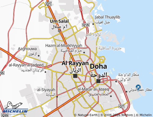 Mapa MICHELIN Madeenat Khaleefah al-Shamaliyyah - ViaMichelin