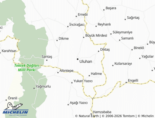 MICHELIN Uluhan map - ViaMichelin