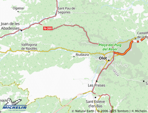MICHELIN Riudaura map - ViaMichelin