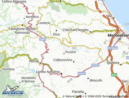 Mapa MICHELIN Piccianello - ViaMichelin