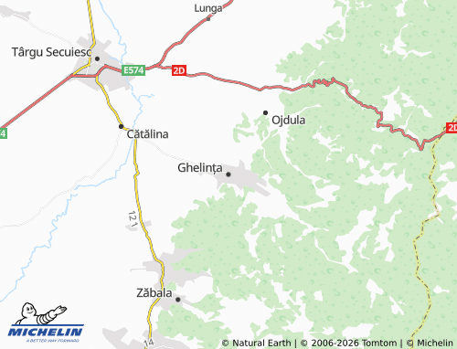 MICHELIN Ghelința map - ViaMichelin