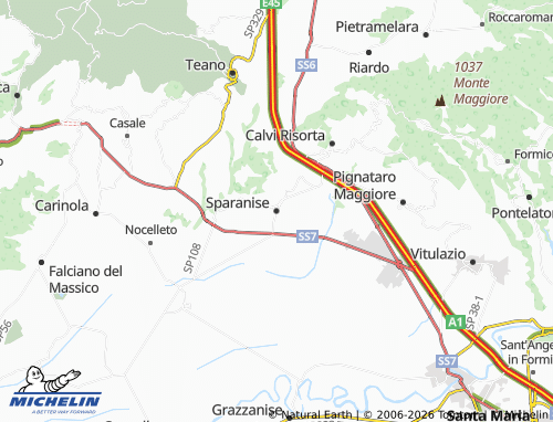 MICHELIN Sparanise map - ViaMichelin
