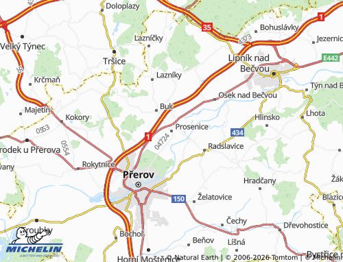 Mapa MICHELIN Prosenice - ViaMichelin