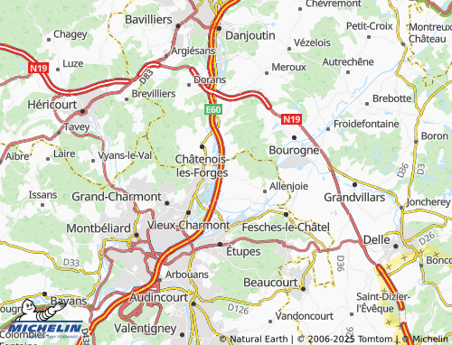 Carte MICHELIN Dambenois - ViaMichelin