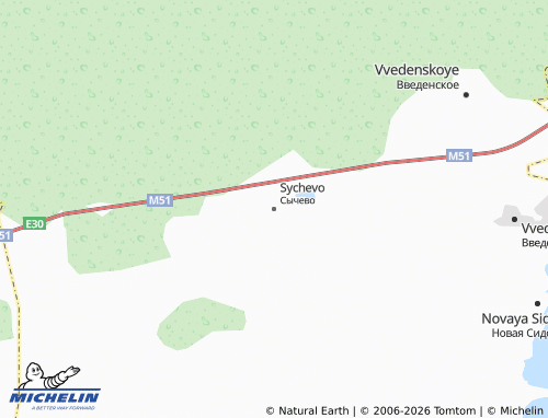 MICHELIN-Landkarte Sychevo - ViaMichelin