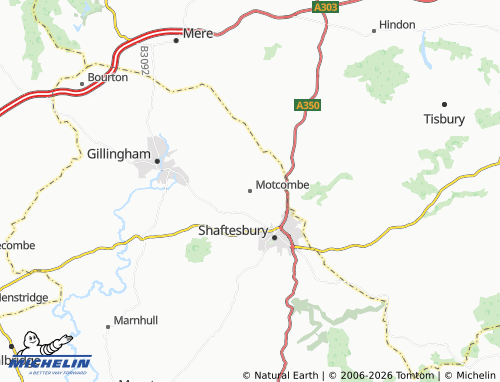 Carte MICHELIN Motcombe - ViaMichelin