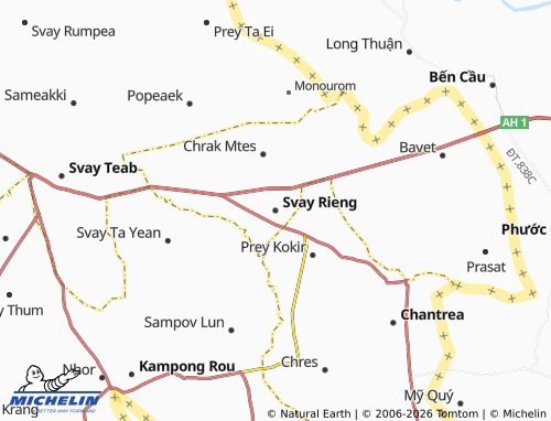 Mappa MICHELIN Svay Rieng - ViaMichelin