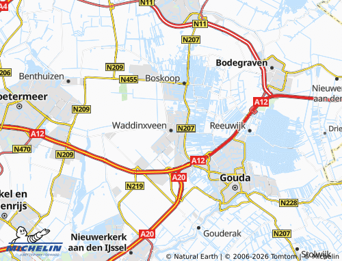MICHELIN Waddinxveen map - ViaMichelin