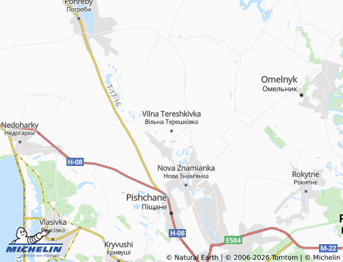 MICHELIN Vilna Tereshkivka map - ViaMichelin