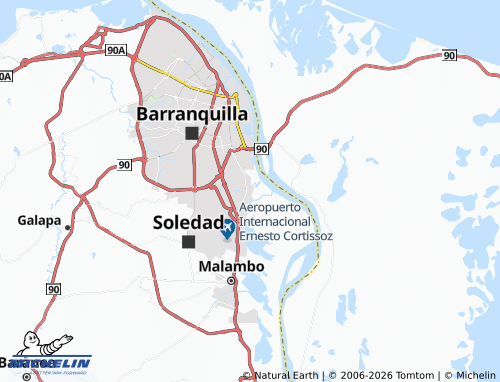 MICHELIN La Cruz map - ViaMichelin