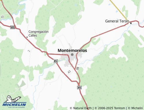 MICHELIN-Landkarte Centro de Montemorelos - ViaMichelin