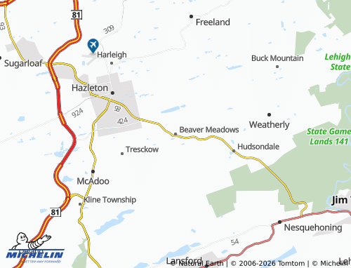 Carte MICHELIN Beaver Meadows - ViaMichelin
