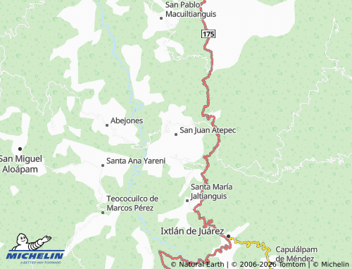 MICHELIN San Juan Atepec map - ViaMichelin