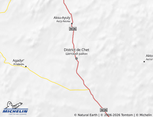MICHELIN Shetskiy rayon map - ViaMichelin