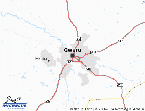 MICHELIN Gwelo map - ViaMichelin