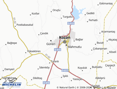 MICHELIN Varsaklar map - ViaMichelin