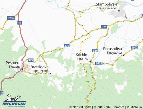 MICHELIN Kozarsko map - ViaMichelin