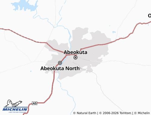 Mappa MICHELIN Abeokuta - ViaMichelin