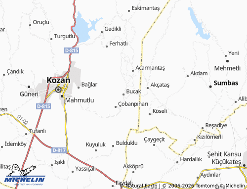 Mapa MICHELIN Bucak - ViaMichelin