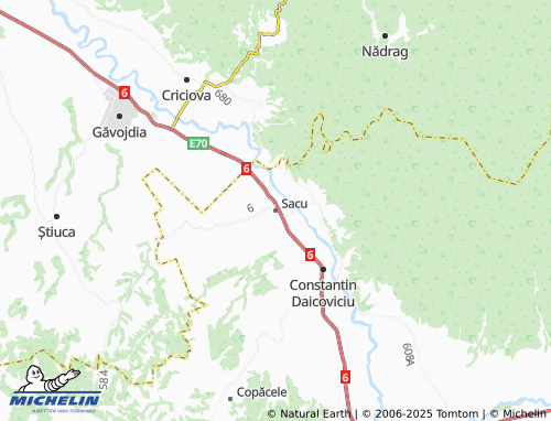 MICHELIN Sacu map - ViaMichelin