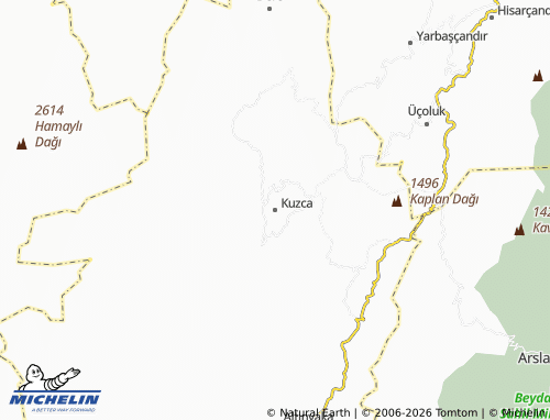 MICHELIN Kuzca map - ViaMichelin
