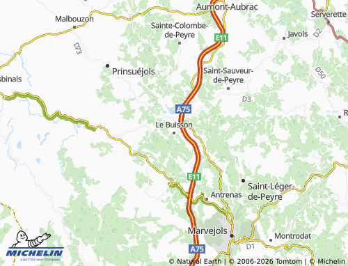 MICHELIN Le Buisson map - ViaMichelin