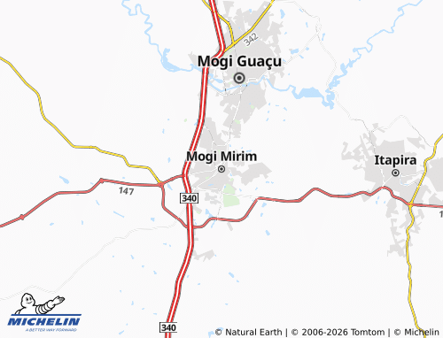 Mapa MICHELIN Mogi Mirim - ViaMichelin