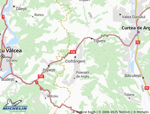 MICHELIN Ciofrângeni map - ViaMichelin