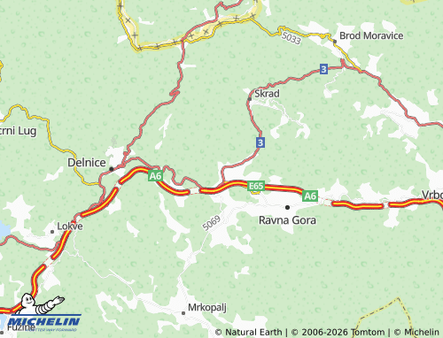Mapa MICHELIN Kupjak - ViaMichelin